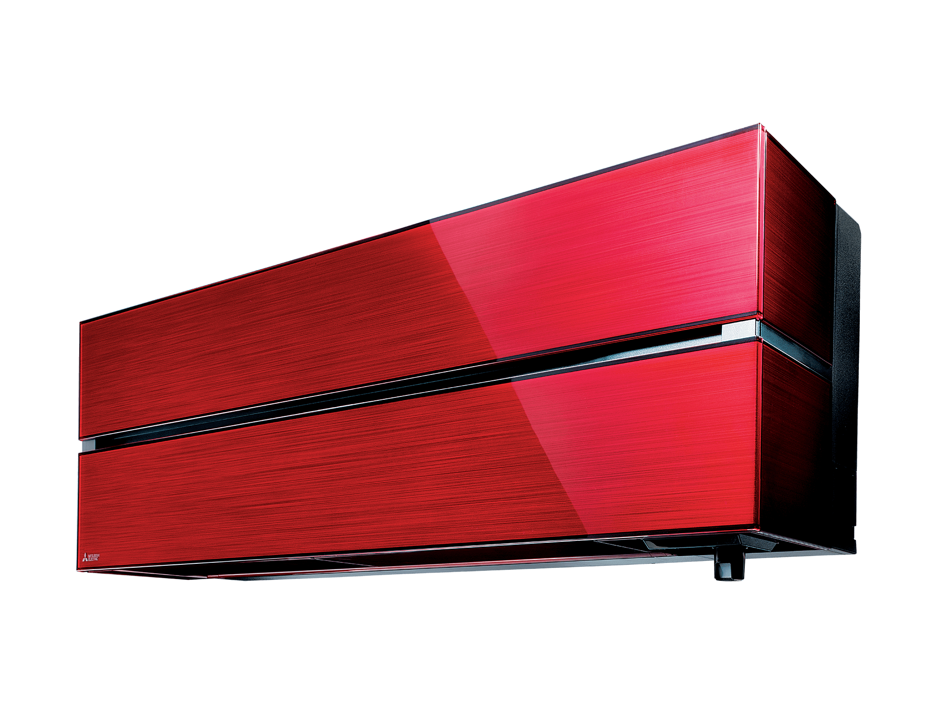 Mitsubishi Electric MSZ-LN Series air conditioner in Ruby Red, angled view