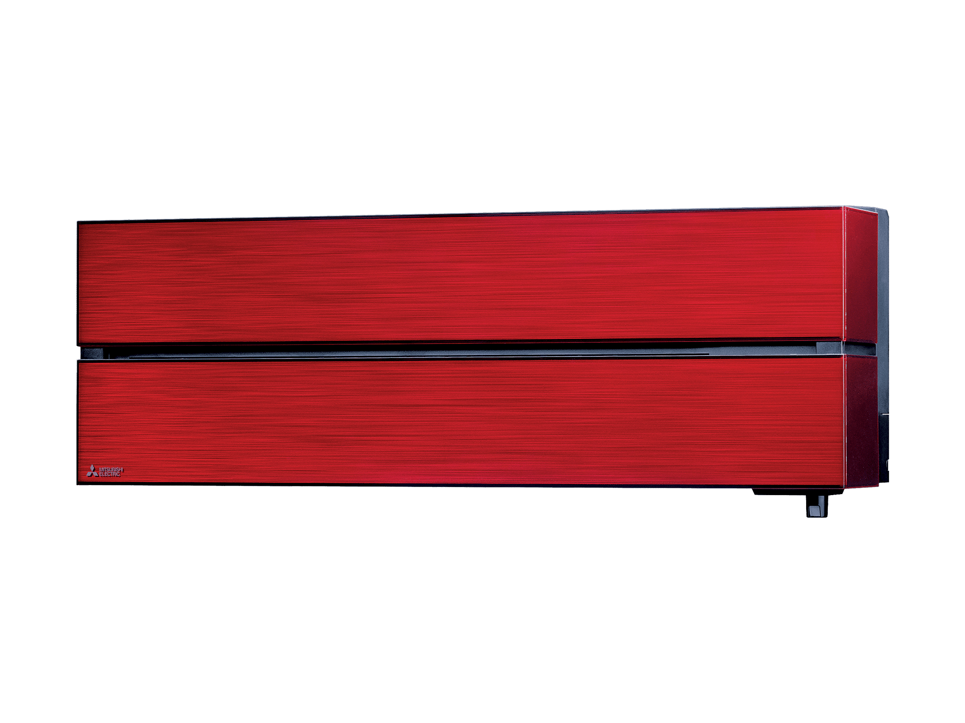 Mitsubishi Electric MSZ-LN Series air conditioner in Ruby Red, right-slant studio photo